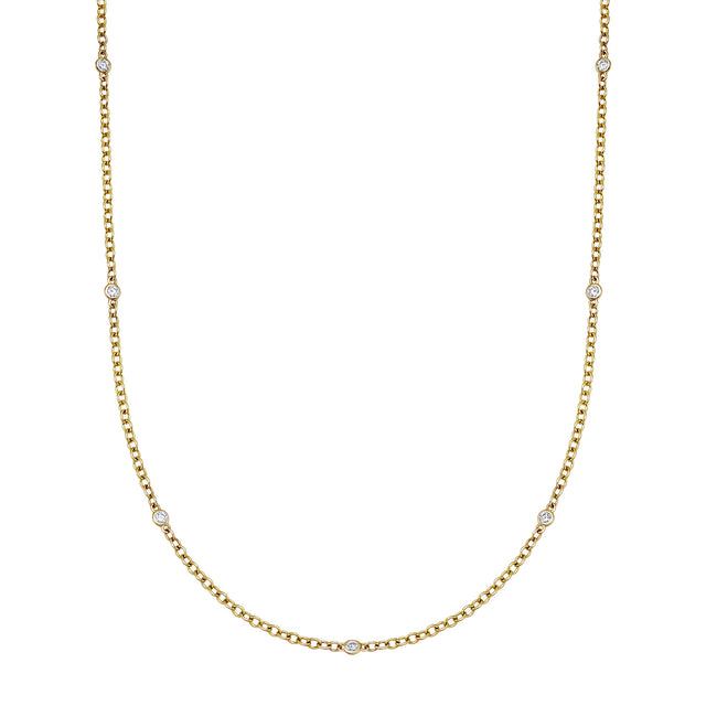 Loquet 18" Diamond Chain - Necklaces - Broken English Jewelry, front view