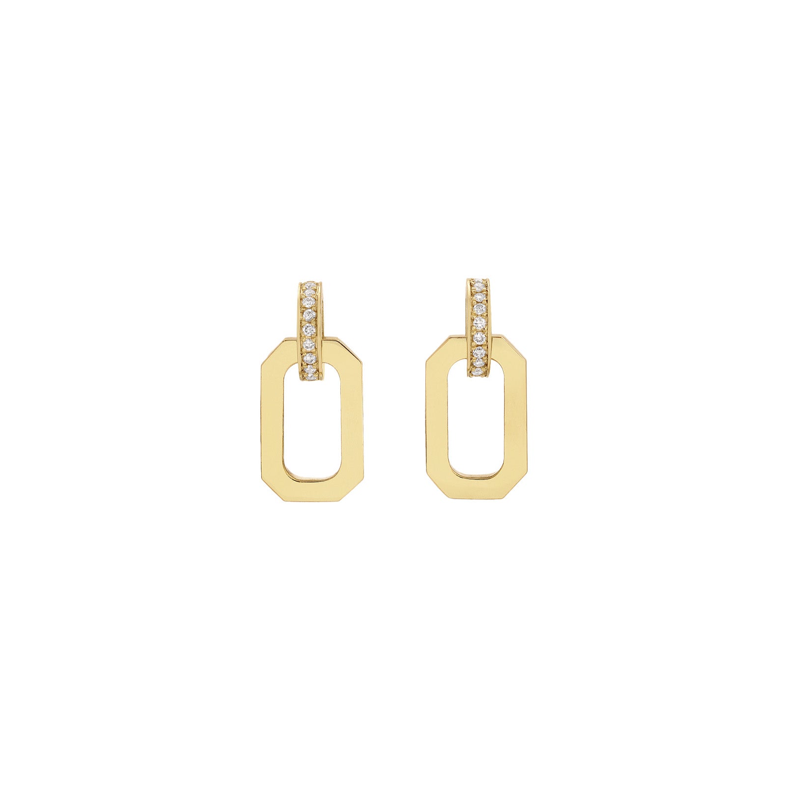 Nancy Newberg Link Drop Earrings - Earrings - Broken English Jewelry front view