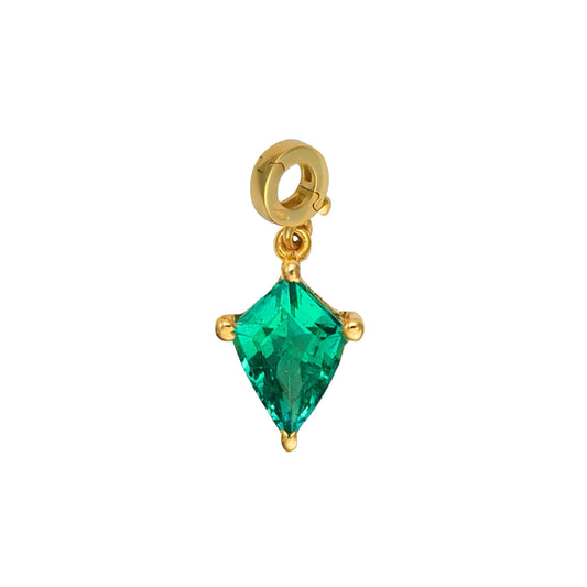 Petite Emerald Kite Charm - Main Img