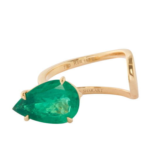 Pear Emerald Talay Inner Ring - Main Img