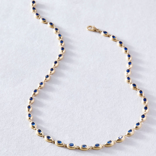 Sapphire Tennis Necklace