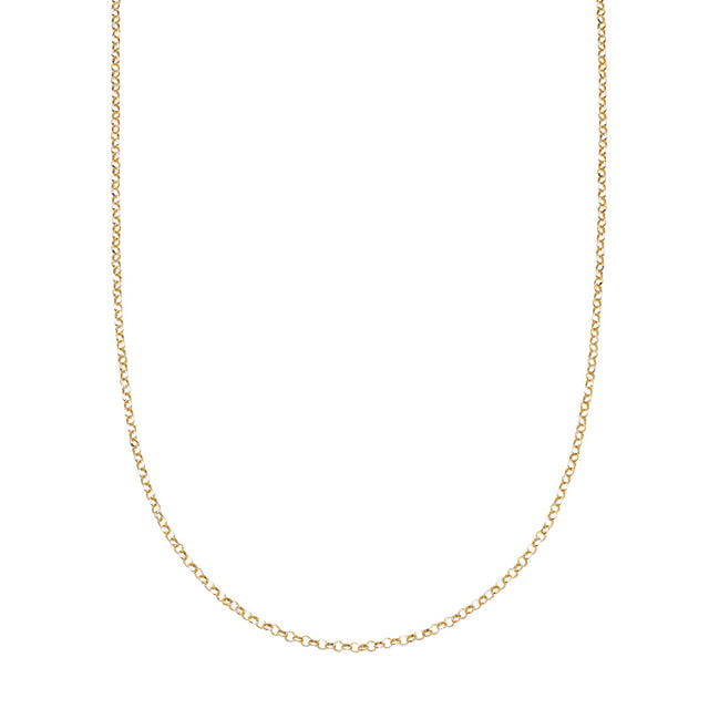 Loquet 18" Rolo Chain - Yellow Gold - Broken English Jewelry