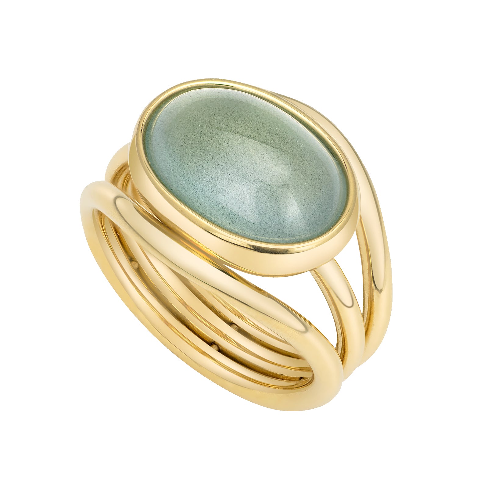 VRAM One-of-a-Kind Bow Triple Band Ring top angled view