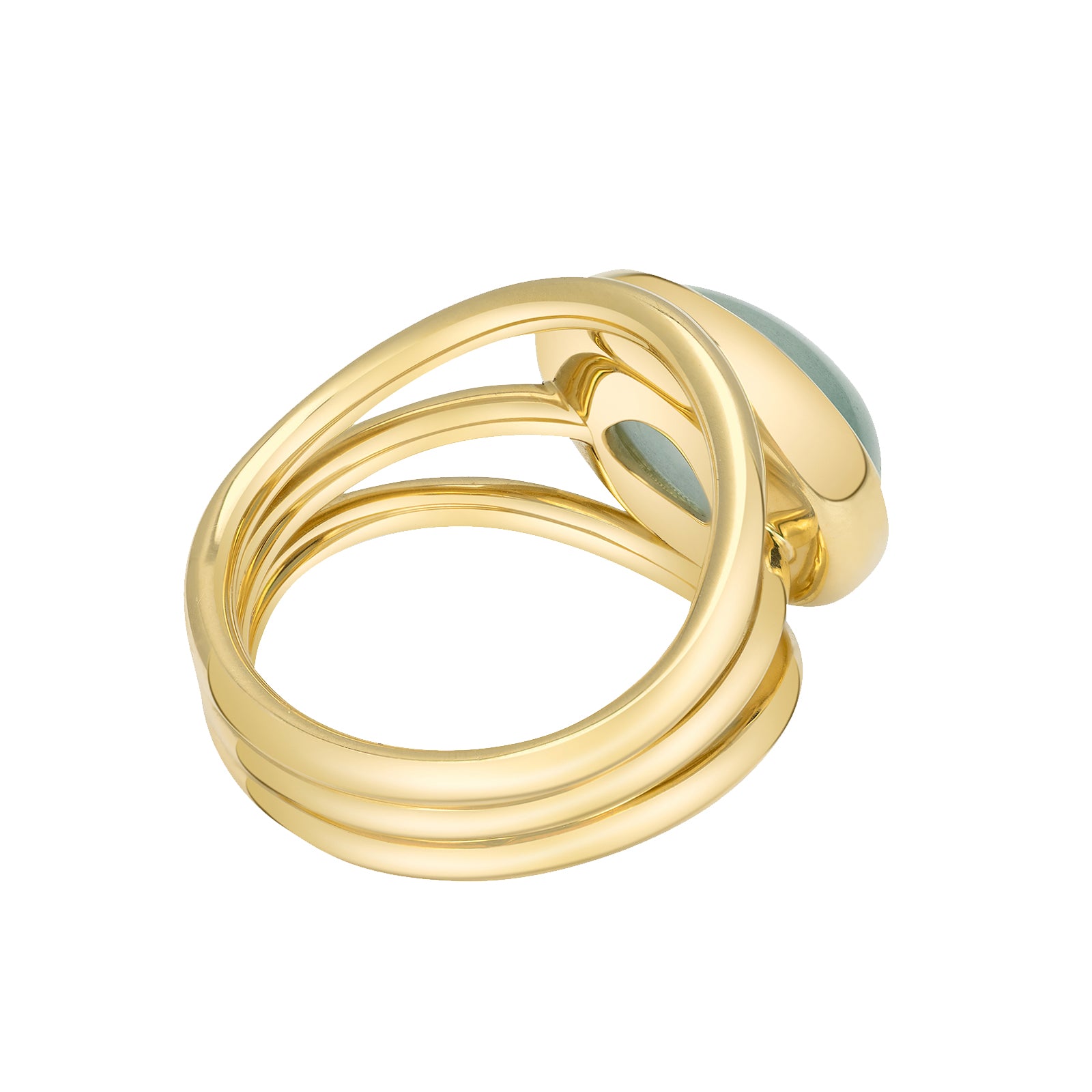 VRAM One-of-a-Kind Bow Triple Band Ring back angled view